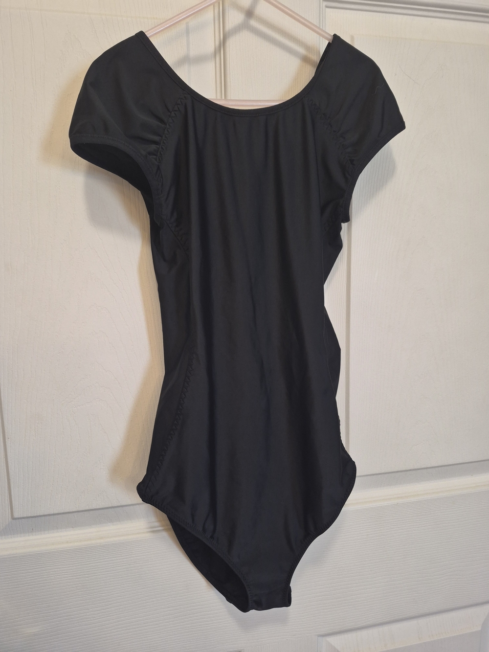 Kids Black Short Sleeve One-Piece Leotard